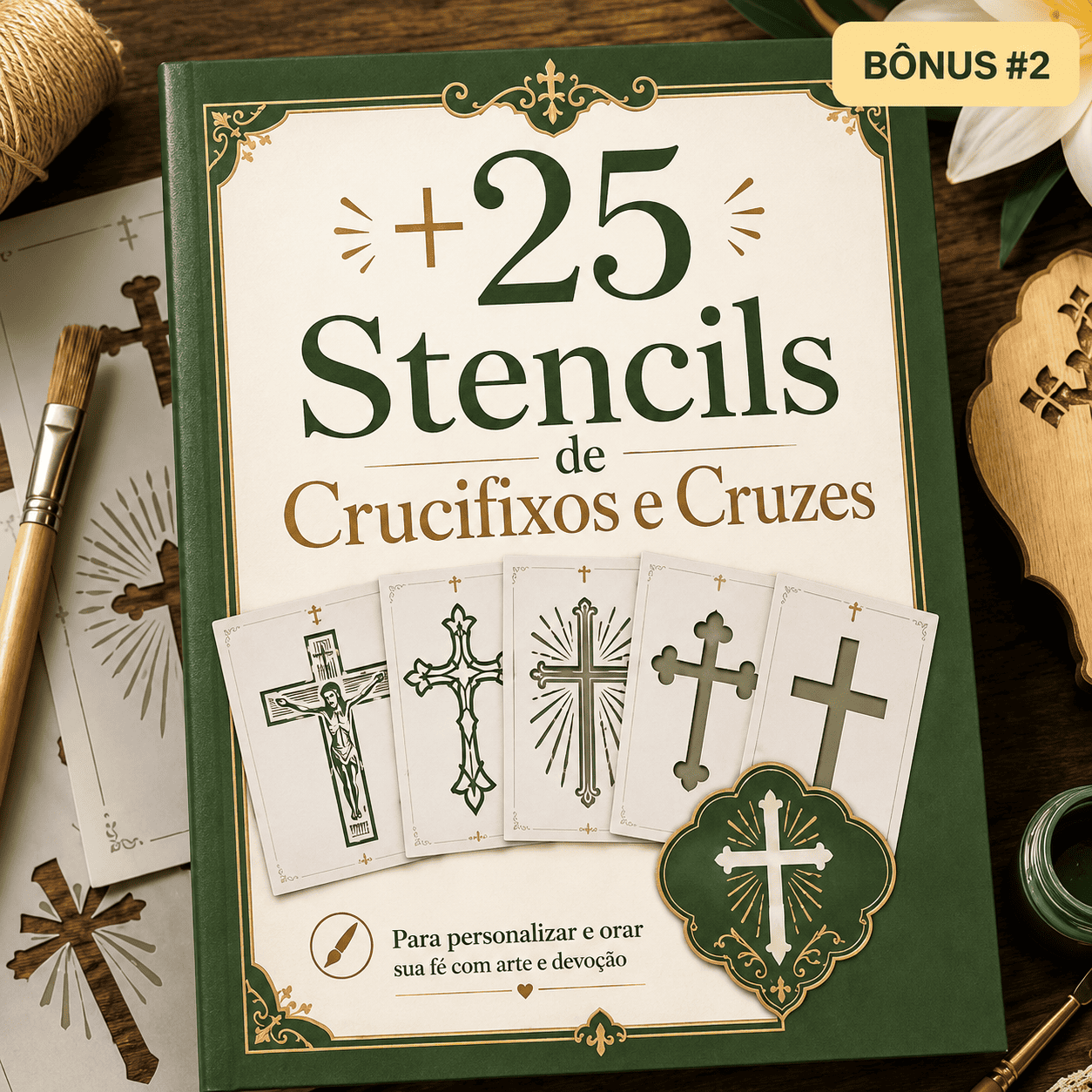 Bônus 2: +25 Stencils de Crucifixos e Cruzes