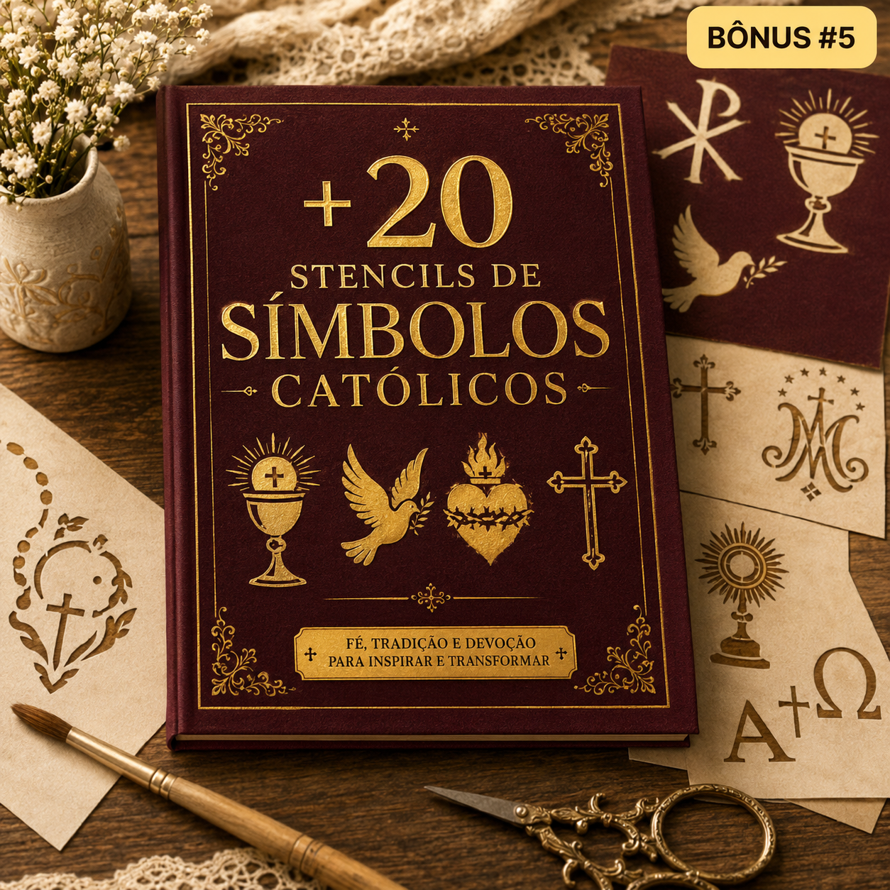 Bônus 5: +20 Stencils de Símbolos Católicos