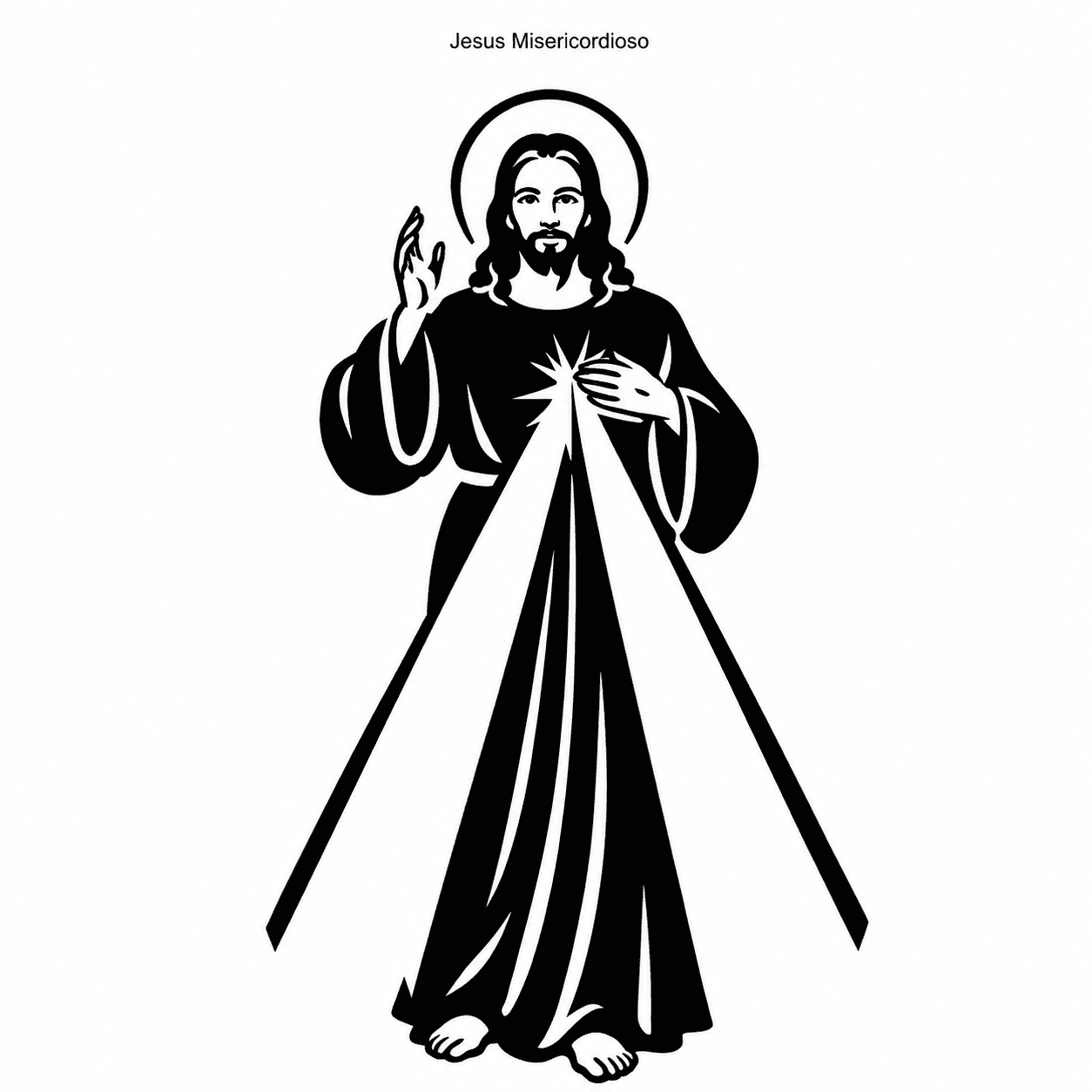 Stencil de Jesus Misericordioso