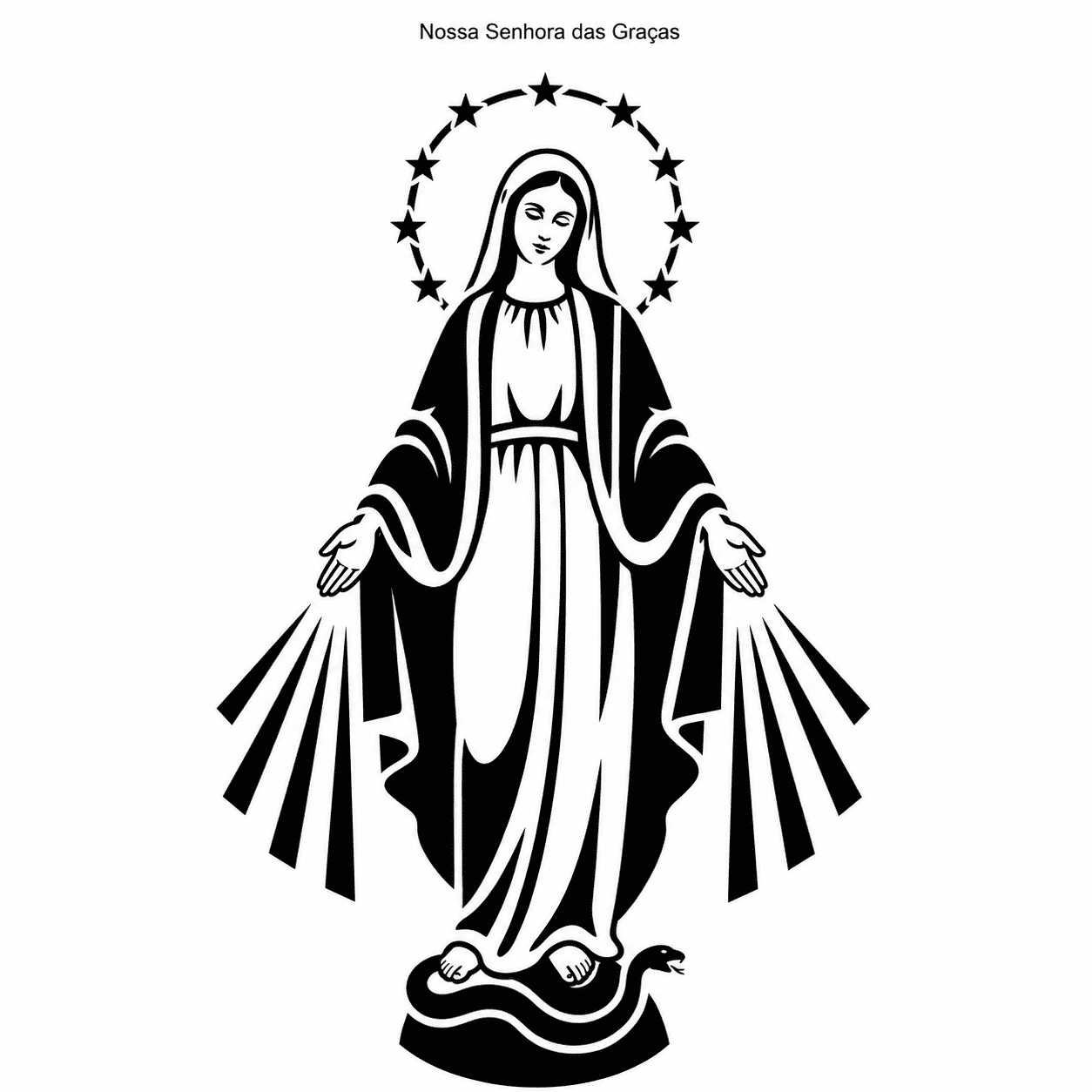 Stencil de Nossa Senhora das Graças