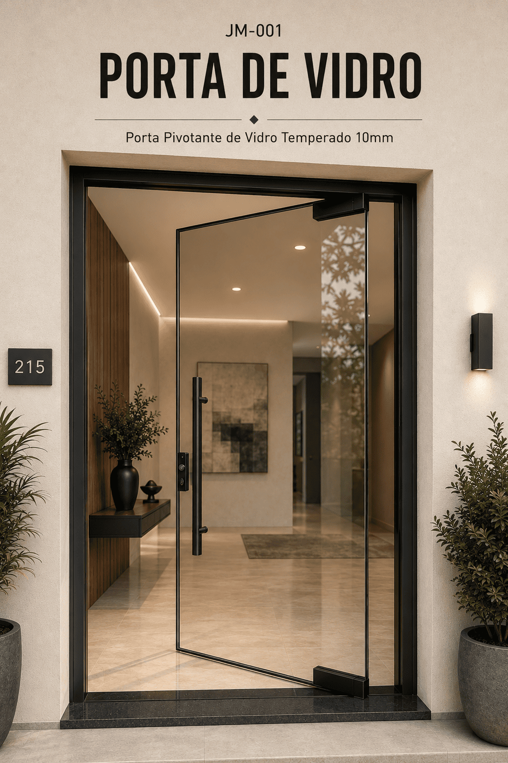 Resultado final porta de vidro
