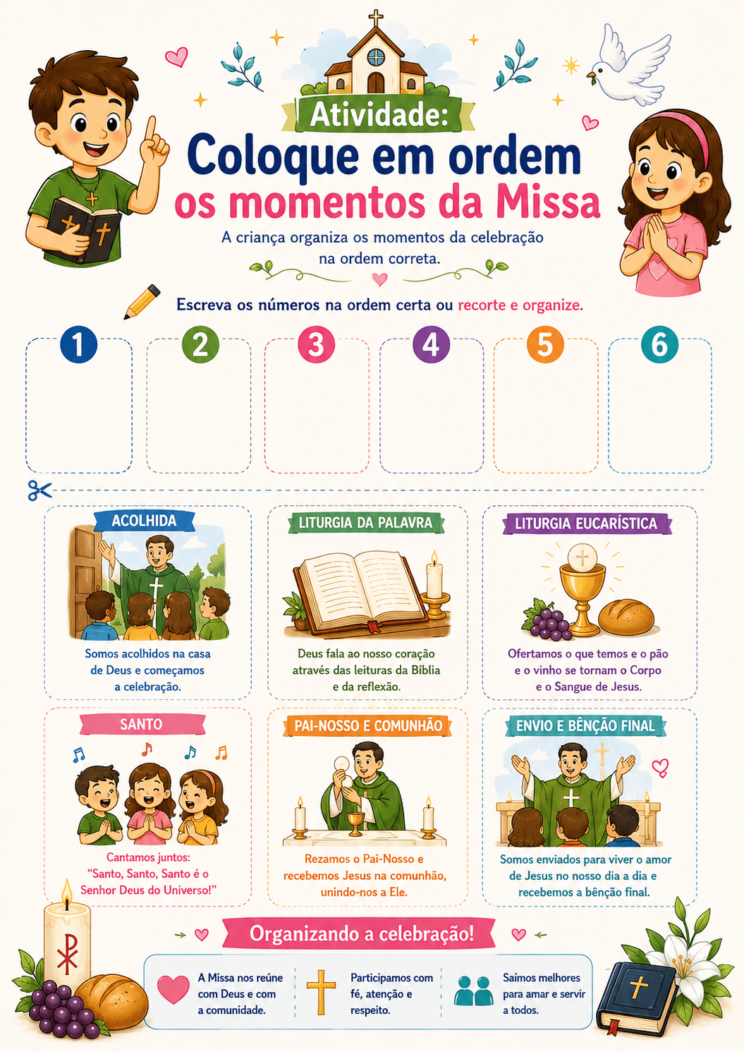 Página do kit Aprendendo a Fé