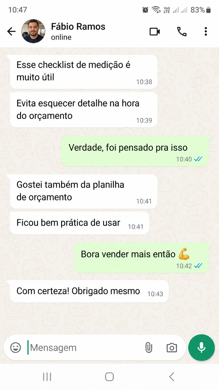 Depoimento de cliente via WhatsApp 3