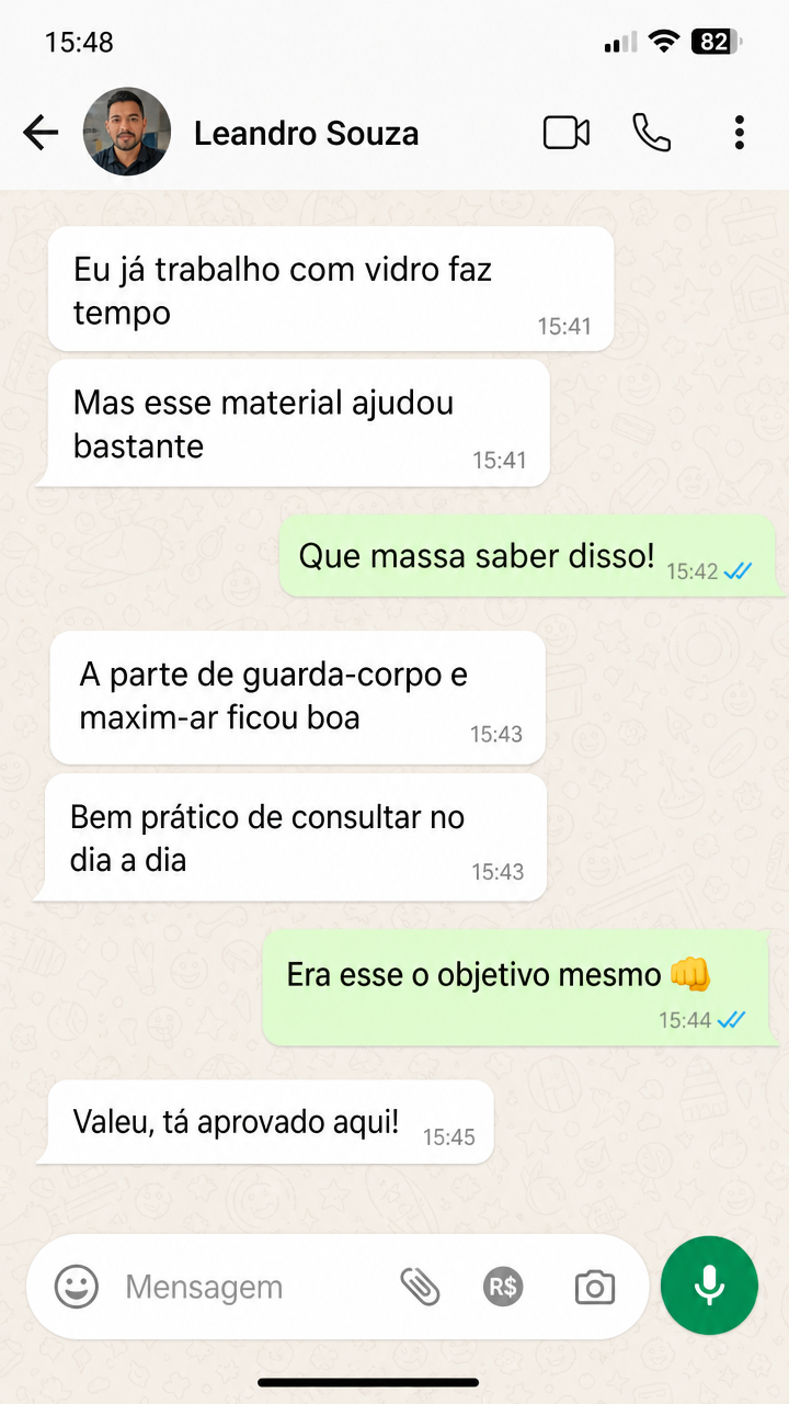 Depoimento de cliente via WhatsApp 4