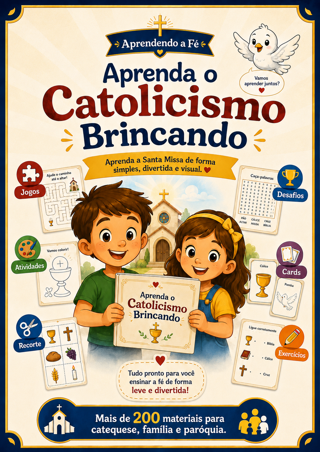 Página do kit Aprendendo a Fé