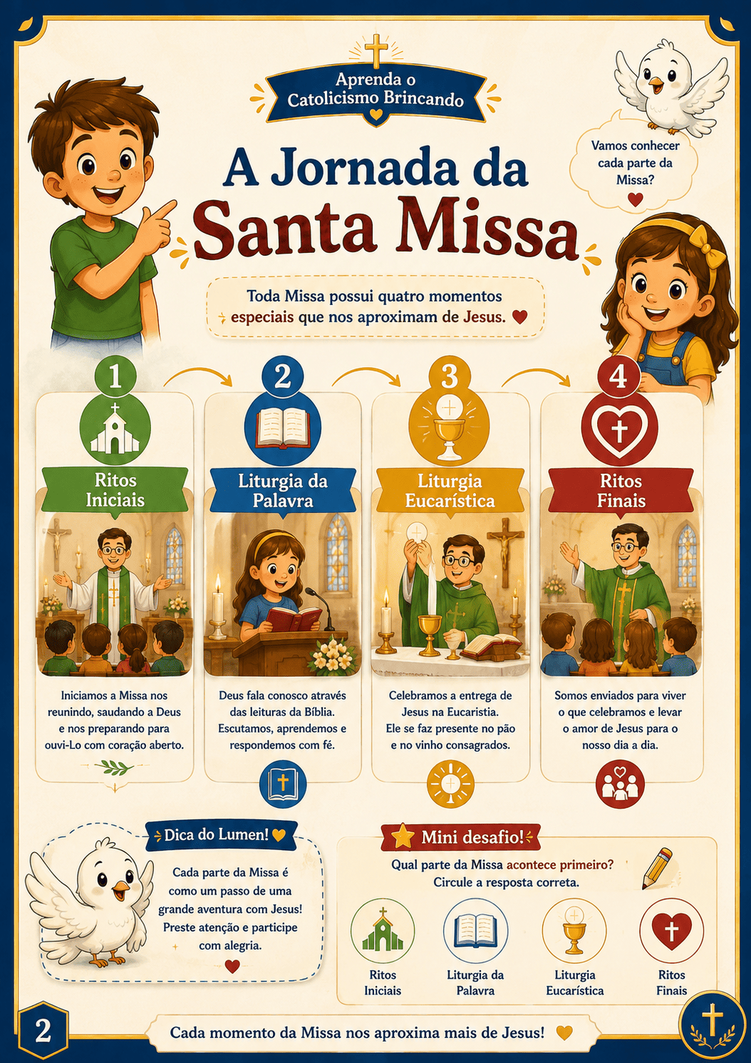 Página do kit Aprendendo a Fé