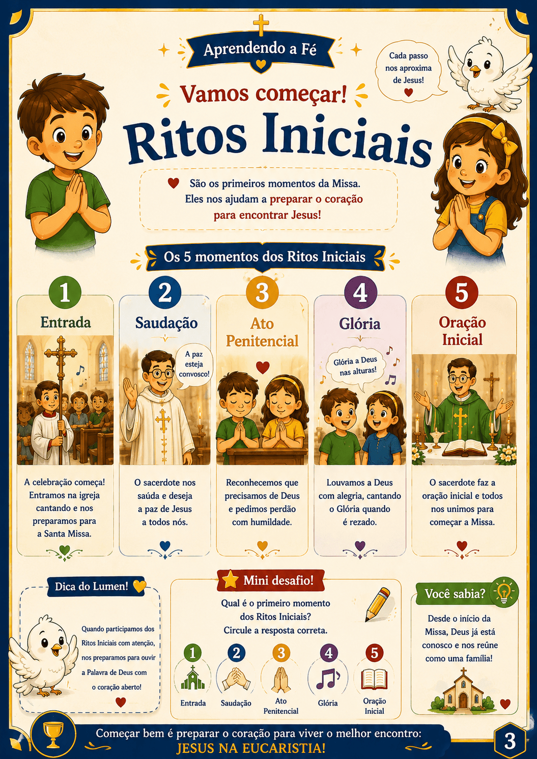 Página do kit Aprendendo a Fé