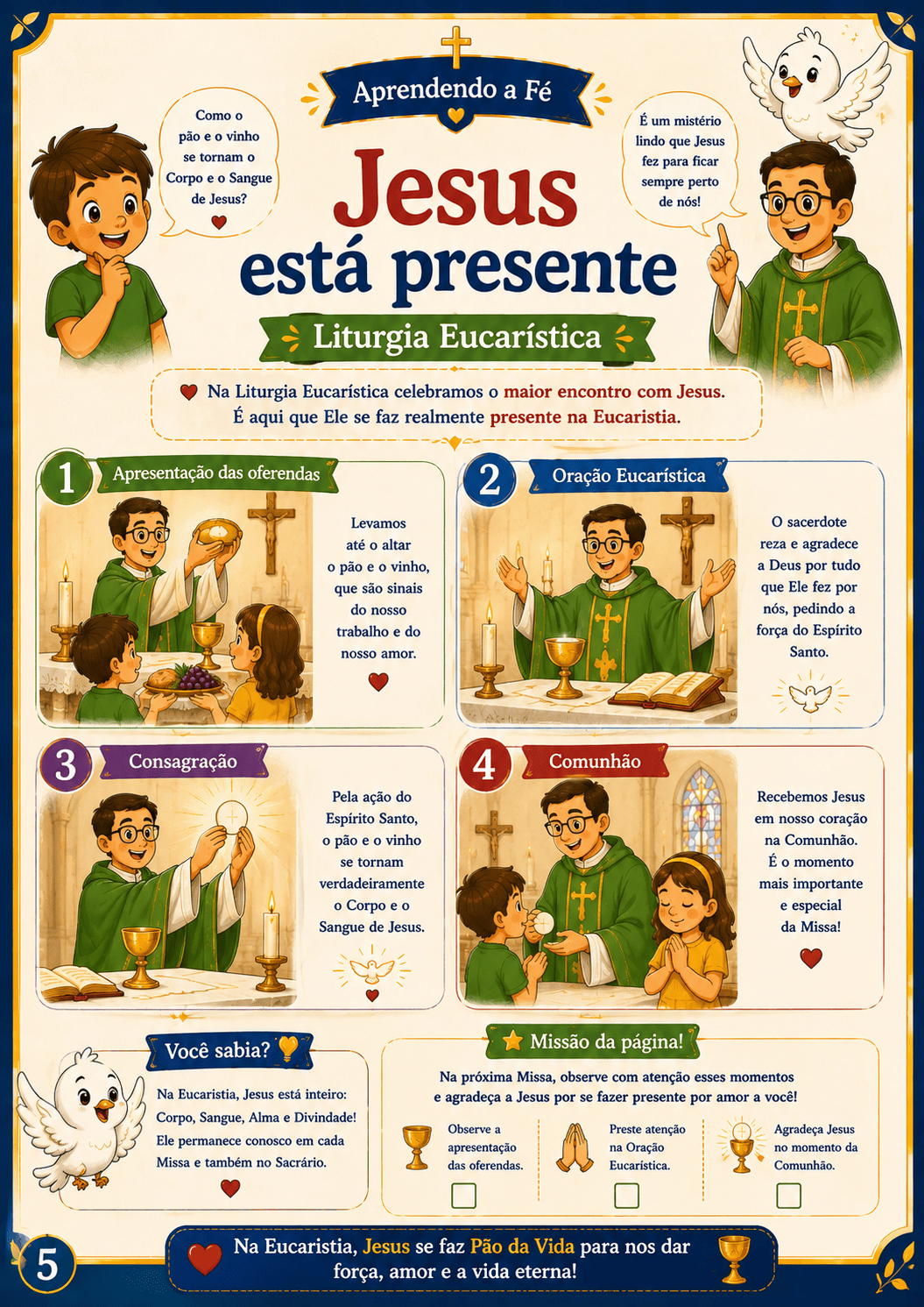 Página do kit Aprendendo a Fé