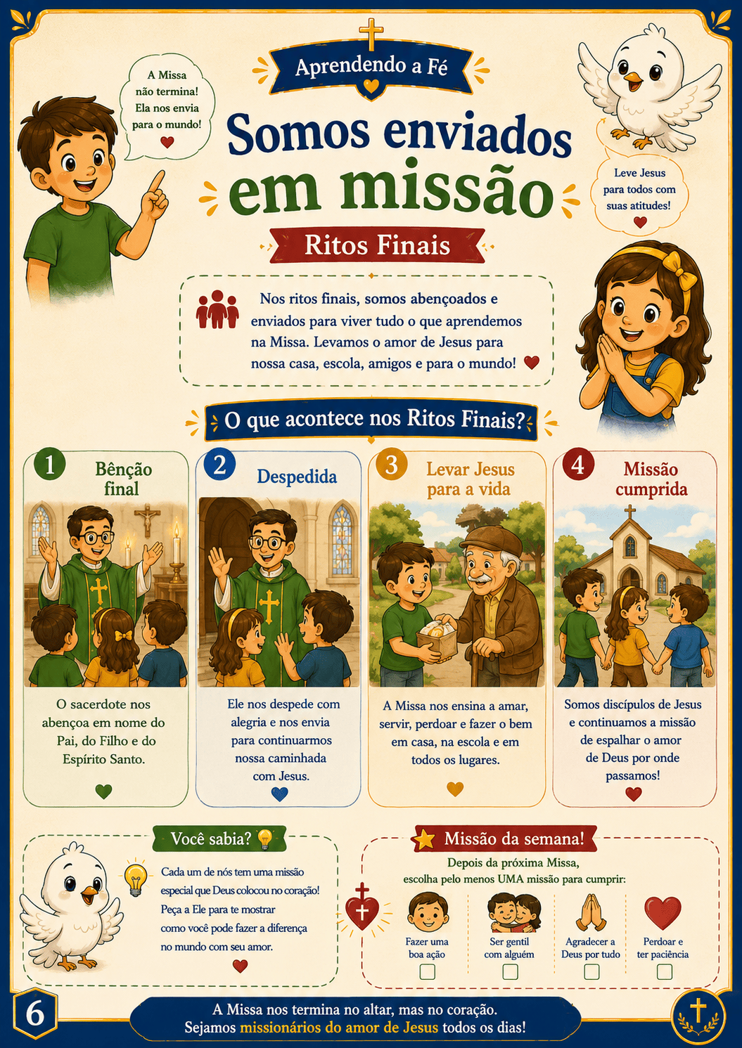 Página do kit Aprendendo a Fé