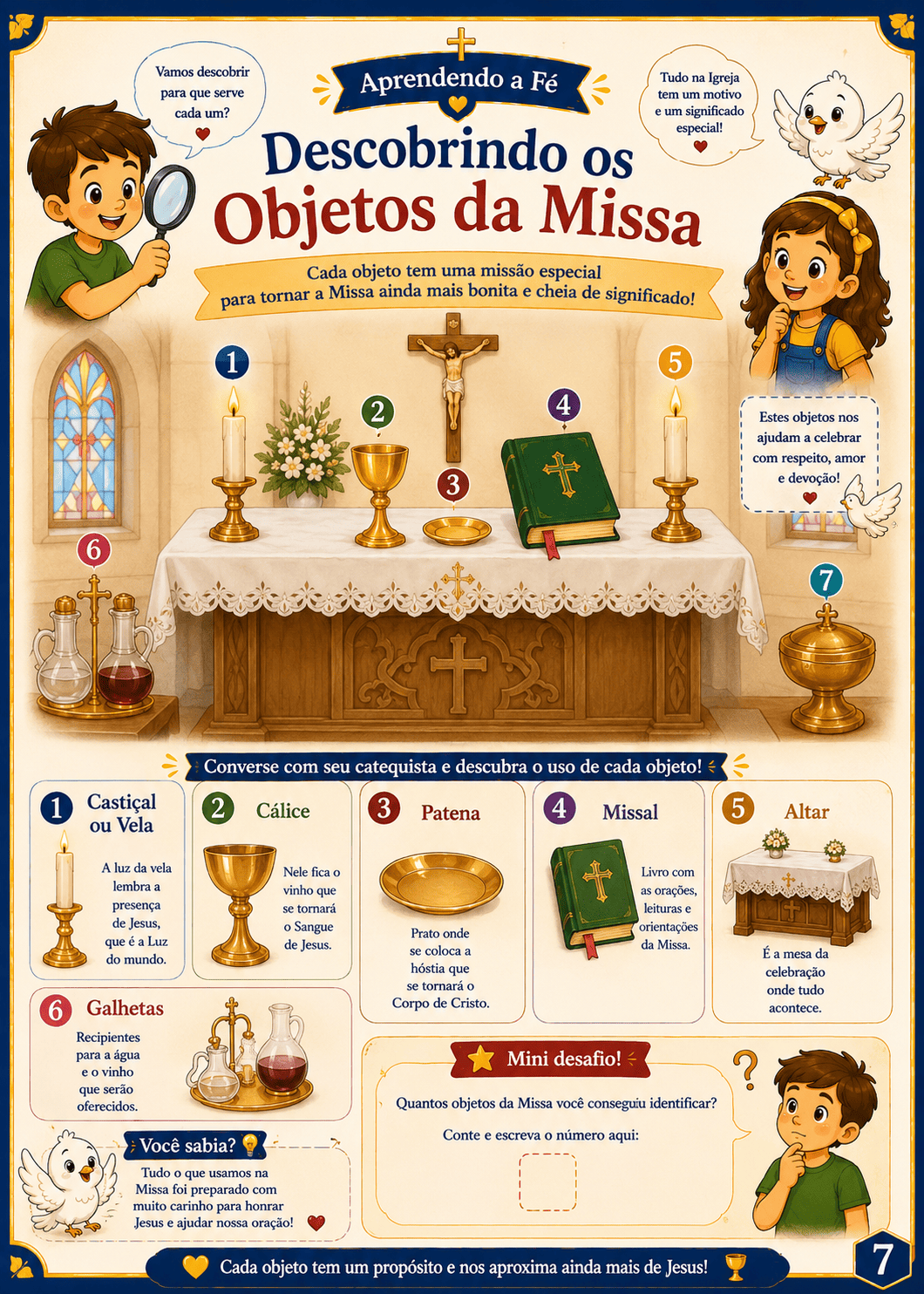 Página do kit Aprendendo a Fé