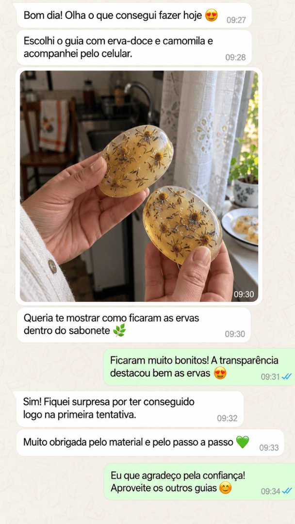 Depoimento sobre a Biblioteca Visual de Sabonetes com Ervas